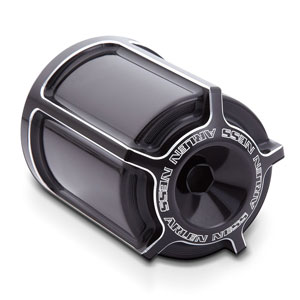 BEVELED RE-USABLE BILLET OIL FILTER BLACK